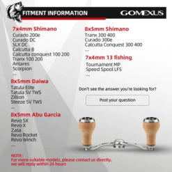 Gomexus Aluminum Double Handle With Cork Knob -Vis Lijn Pro Verkoopwinkel BS100HCA27TNr 6