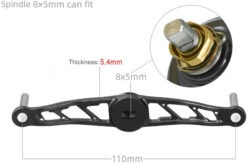Gomexus Thicken Power Handle -Vis Lijn Pro Verkoopwinkel BS110H27BKBK1r 4