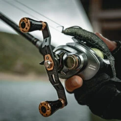 Gomexus 95mm Carbon Swept Handle With 20mm Aluminium Knob -Vis Lijn Pro Verkoopwinkel DCS95A20BKGDr 3