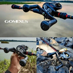 Gomexus 98mm Carbon Swept Handle With 30mm Carbon Knob -Vis Lijn Pro Verkoopwinkel DCS98FA30BKBKr 3